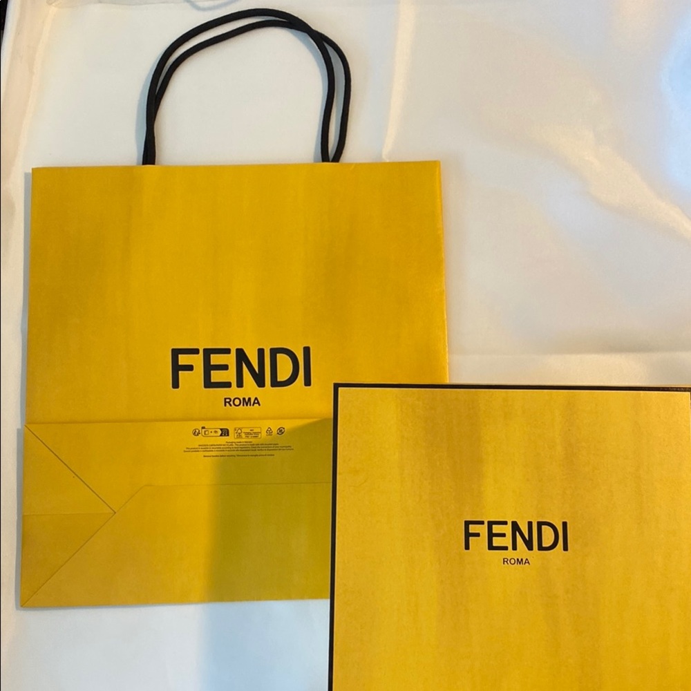 Fendi Yellow Bag and Box Duo